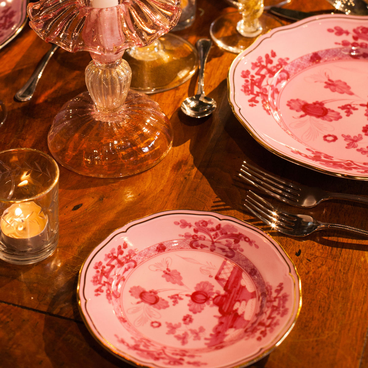 Richard Ginori プラムデザイン皿 6枚セット　(りんご) Vintage Richard Ginori, Fruit Pattern, Demitasse Set, Espresso Set 食器