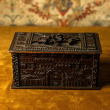 Load image into Gallery viewer, Rectangular Carved, Black Forest Box with Key, Late 19th Century