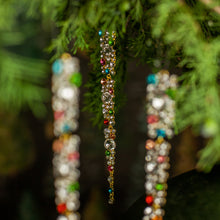 Load image into Gallery viewer, Multi-Color Jeweled Icicle Ornament, Set of 3