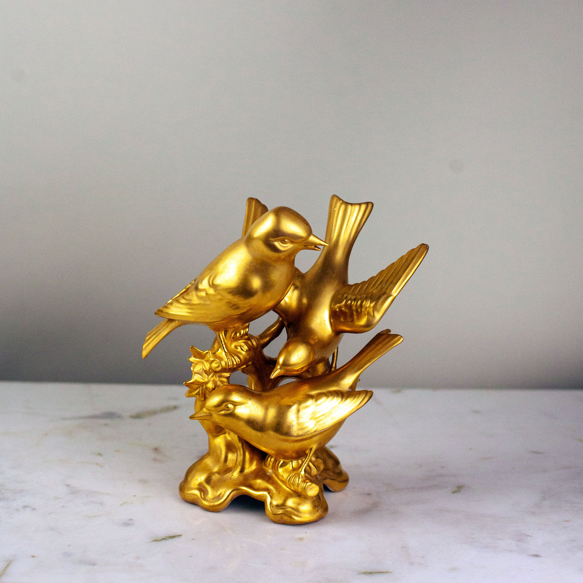 Vintage Gerold Porzellan Porcelain Handpainted Ceramic Bird Trio