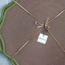 Load image into Gallery viewer, Rustic Piped Oxford Placemets, Set of 4