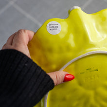 Load image into Gallery viewer, Portuguese Secla Yellow Cabbageware Chip and Dip Server