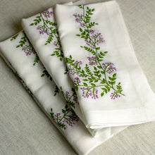 Load image into Gallery viewer, Wild Berry Vine Embroidered Napkins, Set of 4