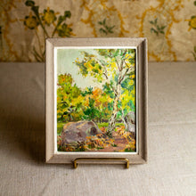 Load image into Gallery viewer, Woodland Scene Oil Painting on Board, Early 20th Century, France