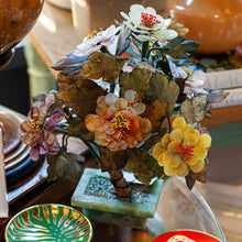 Load image into Gallery viewer, Chinese Jade & Agate Carved Bonsai Flower Tree, 13"