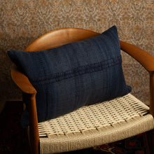 Load image into Gallery viewer, TREKO Pillow Makun Textured, Ocean Blue Stitch 24x15"