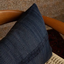 Load image into Gallery viewer, TREKO Pillow Makun Textured, Ocean Blue Stitch 24x15"