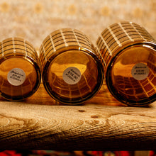 Load image into Gallery viewer, Brown Glass Pane Etched Votive