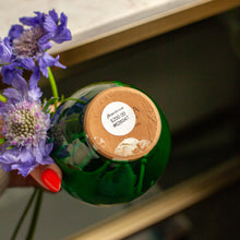 Load image into Gallery viewer, Pietra Handmade Ionian Blue & Green Drip Bud Vase with Handle