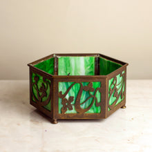 Load image into Gallery viewer, Art Nouveau Brass And Glass Fernery, Hexagon
