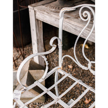 Load image into Gallery viewer, White Iron Bench and Chair Set