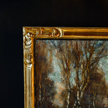 Load image into Gallery viewer, Emile Van Doren Landscape Painting with Book, Belgian, Early 20th Century