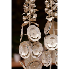 Load image into Gallery viewer, Tommy Mitchell Double Stemmed White Hollyhock Sculpture in Pot
