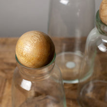 Load image into Gallery viewer, Glass & Mango Wood Decanter, Short