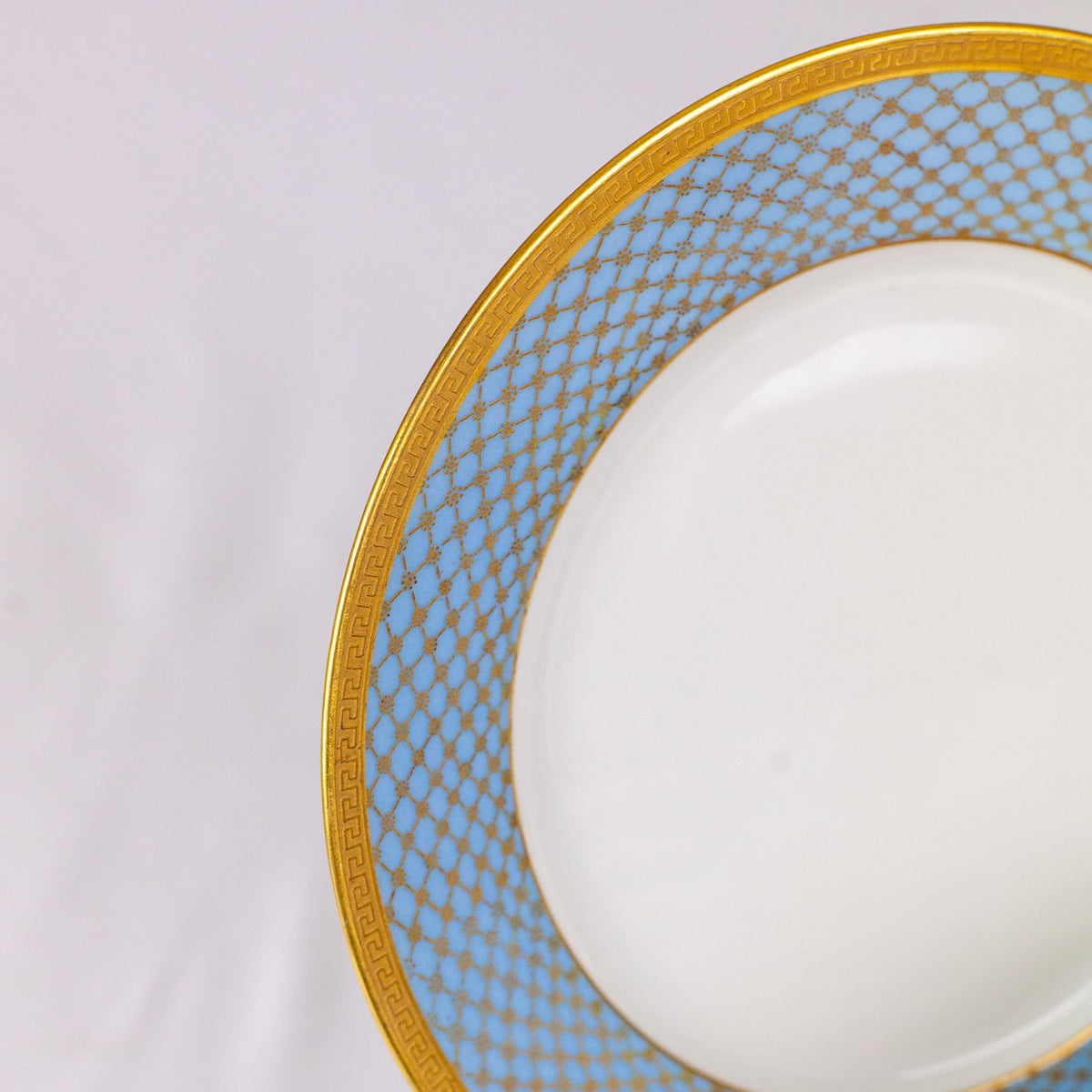 Limoges Blue and Gold Salad Plates fleurdetroit