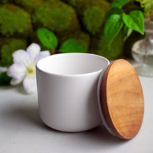 Load image into Gallery viewer, White Stoneware Container w/ Acadia Lid