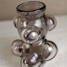 Load image into Gallery viewer, Bubbled Contemporary Vase in Smoke Grey