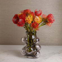 Load image into Gallery viewer, Bubbled Contemporary Vase in Smoke Grey