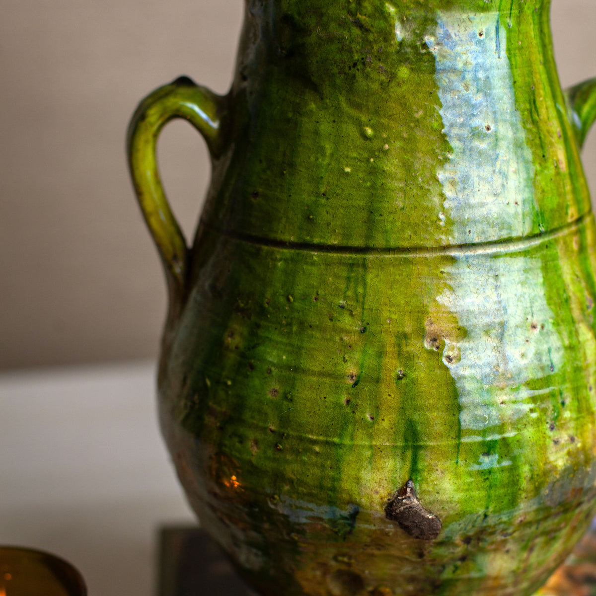 Vintage French Green Jug fleurdetroit