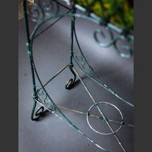 Vintage Green Wire Plant Stands