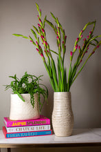 Load image into Gallery viewer, Handmade Porcelain Coil Oval Vase