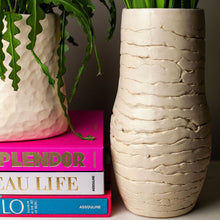 Load image into Gallery viewer, Handmade Porcelain Coil Oval Vase