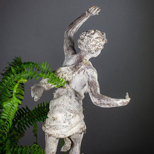 Vintage Boy with Palm Statue