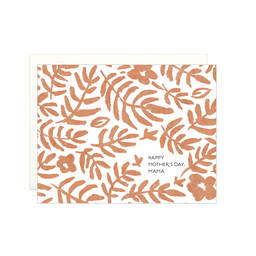 Letterpress Happy Mother's Day Mama Greeting Card