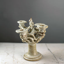 Load image into Gallery viewer, Handmade Pottery Candelabra White
