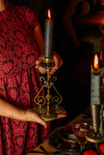 Load image into Gallery viewer, 1880s Brass Candlestick Pair, 9.5&quot; tall

