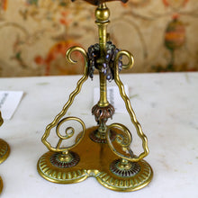 Load image into Gallery viewer, 1880s Brass Candlestick Pair, 9.5&quot; tall
