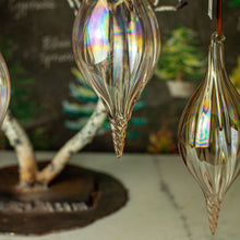 Load image into Gallery viewer, Iridescent Glass Ornaments, set of 3
