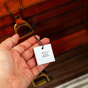 Brown Leather Suede Lined Nesting Boxes