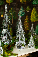 Load image into Gallery viewer, Simon Pearce 5-Sided Glass Evergreen Tree, 14&quot;
