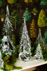 Simon Pearce 5-Sided Glass Evergreen Tree, 14"