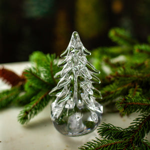 Simon Pearce 5-sided Glass Evergreen Tree, 6"