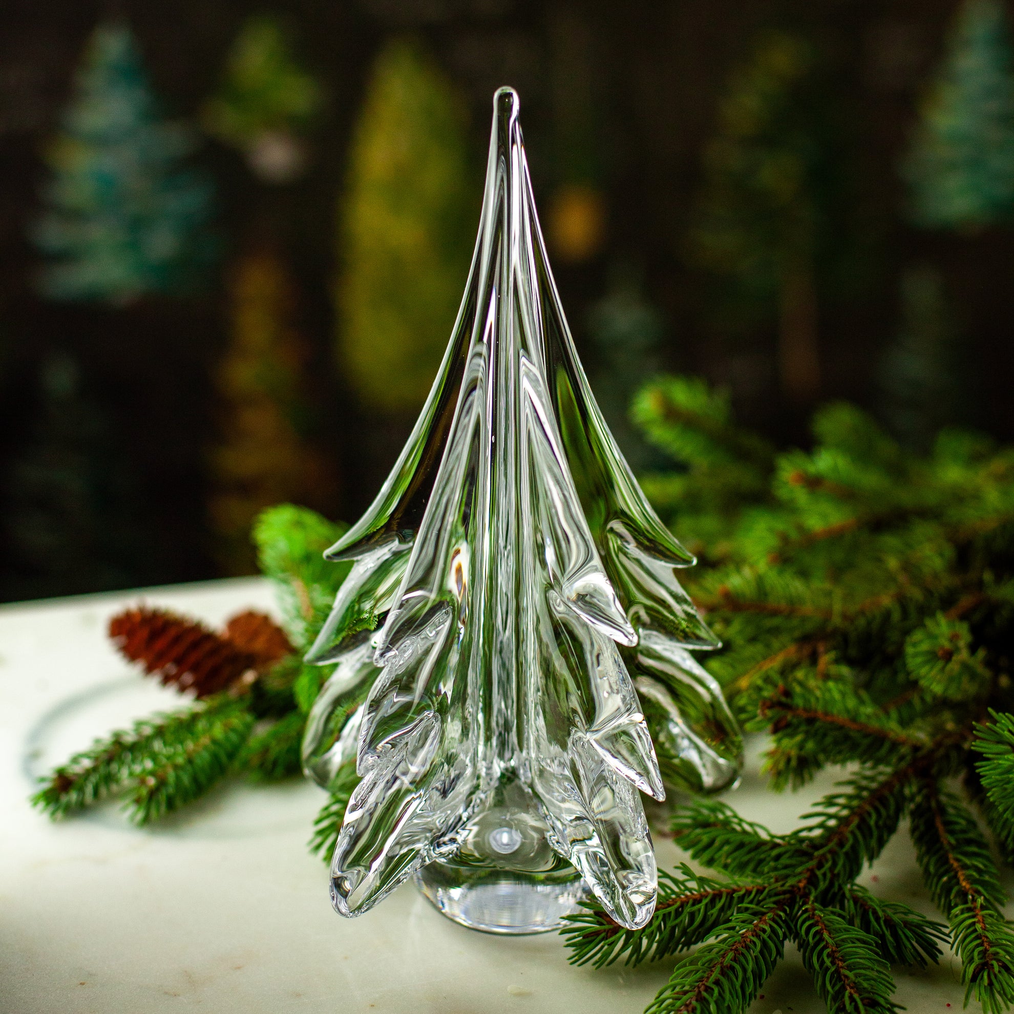 Simon Pearce Spruce Glass Evergreen Tree, 10