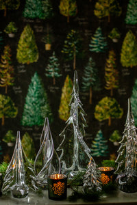 Simon Pearce Vermont Twist Glass Evergreen Tree, 18"