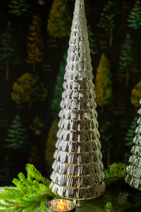 Silver Tree Topiary on Stand, 24"