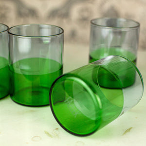 Fazeek Two Tone Lilac and Green Glasses, Set of 4