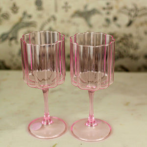 Fazeek Wave Pink Wine Glasses