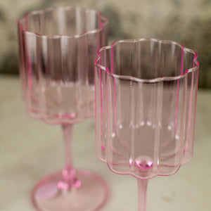 Fazeek Wave Pink Wine Glasses