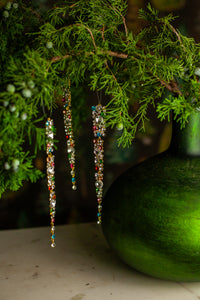 Multi-Color Jeweled Icicle Ornament, Set of 3