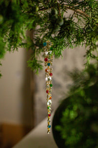 Multi-Color Jeweled Icicle Ornament, Set of 3