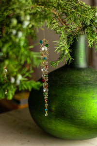 Multi-Color Jeweled Icicle Ornament, Set of 3
