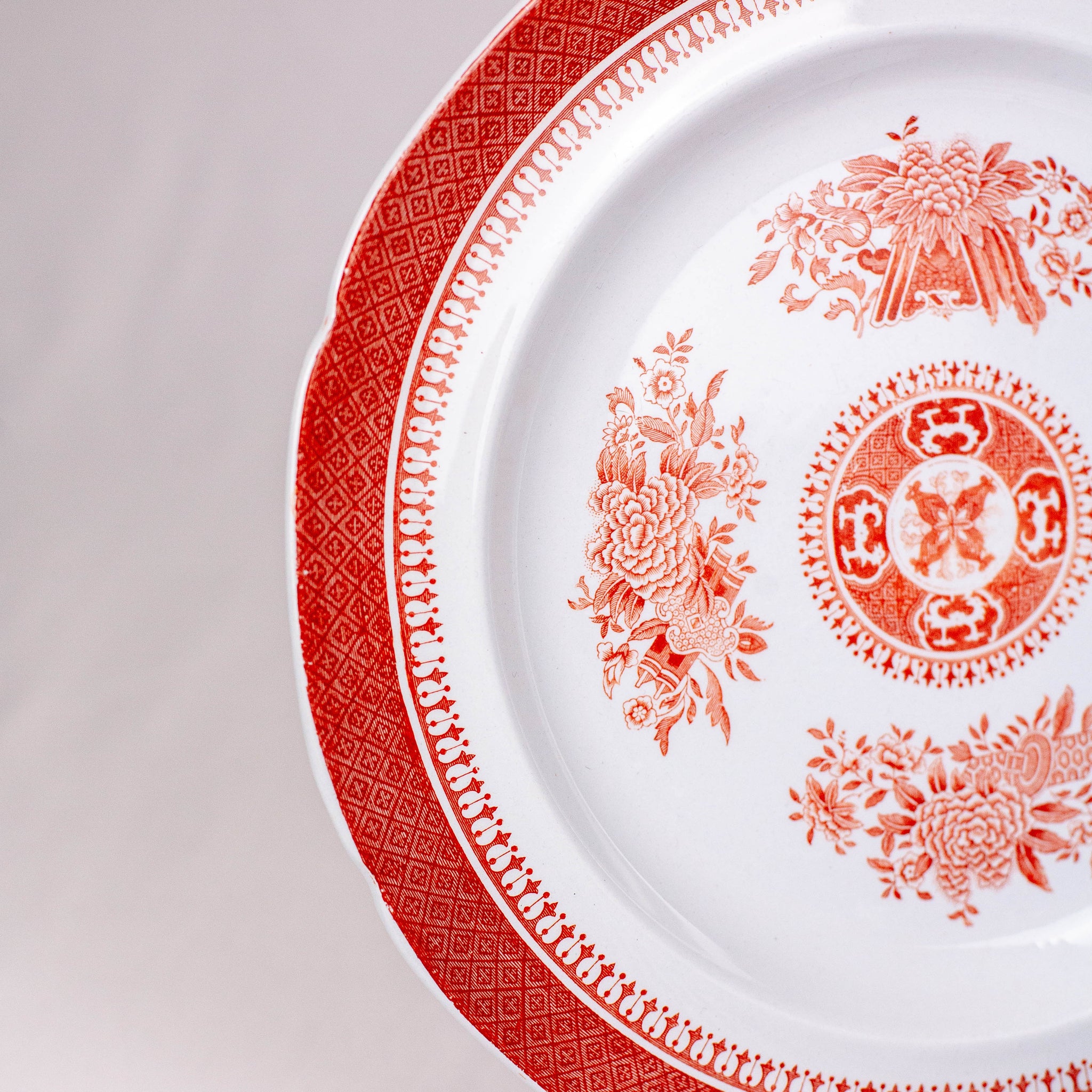 Red Spode Ware Spode Fitzhugh Red Dinner Plates, Set Of 12 – fleurdetroit