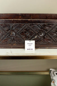 English Carved Wood Trough, Vintage