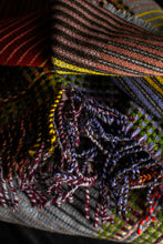 Load image into Gallery viewer, Wallace Sewell Lambswool Block Print and Pinstripe Multi Color Throw
