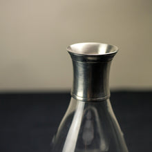 Load image into Gallery viewer, Tall Carafe with Pewter Collar, Handcrafted in Italy
