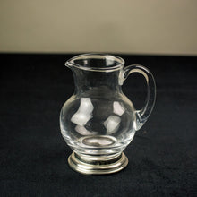 Load image into Gallery viewer, Glass and Pewter Pitcher, Handcrafted in Italy, Half Liter
